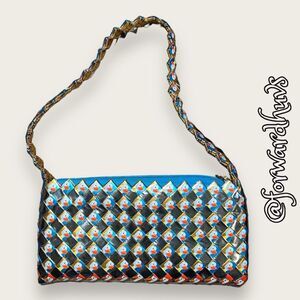 Recycled Candy Wrapper Purse – Handmade in Mexico – White Duck Motif
